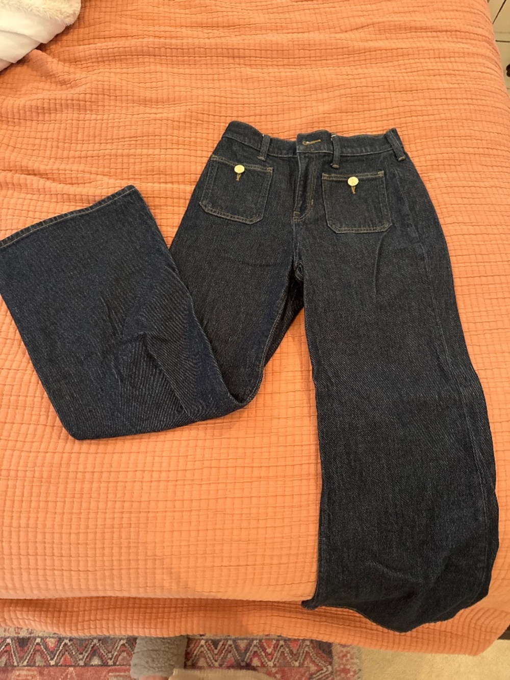 Jcrew- wide leg denim trouser